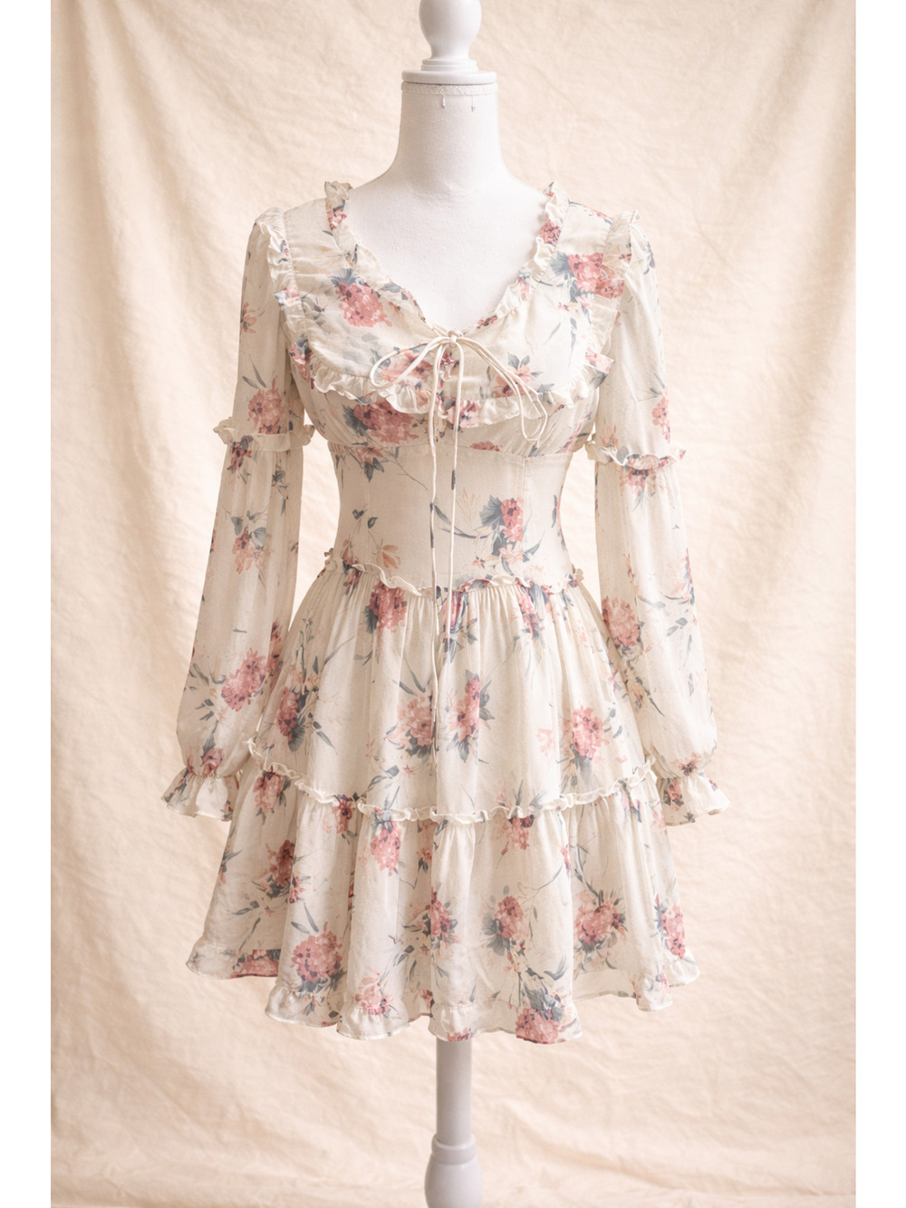 Fashion Nova XS Milkmaid Corset Cottagecore Coquette Fairycore Balletcore Dress